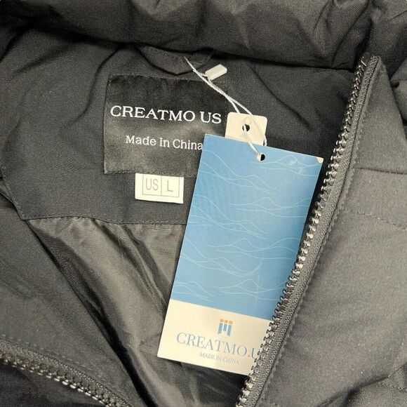 Createmo US Jacket Women's Size Large Long Winter Faux Fur Puffer Coat - Picture 9 of 12